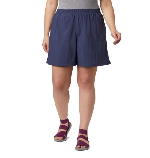 Women's Columbia Sandy River Shorts Navy | Plus Size CA-CC06L